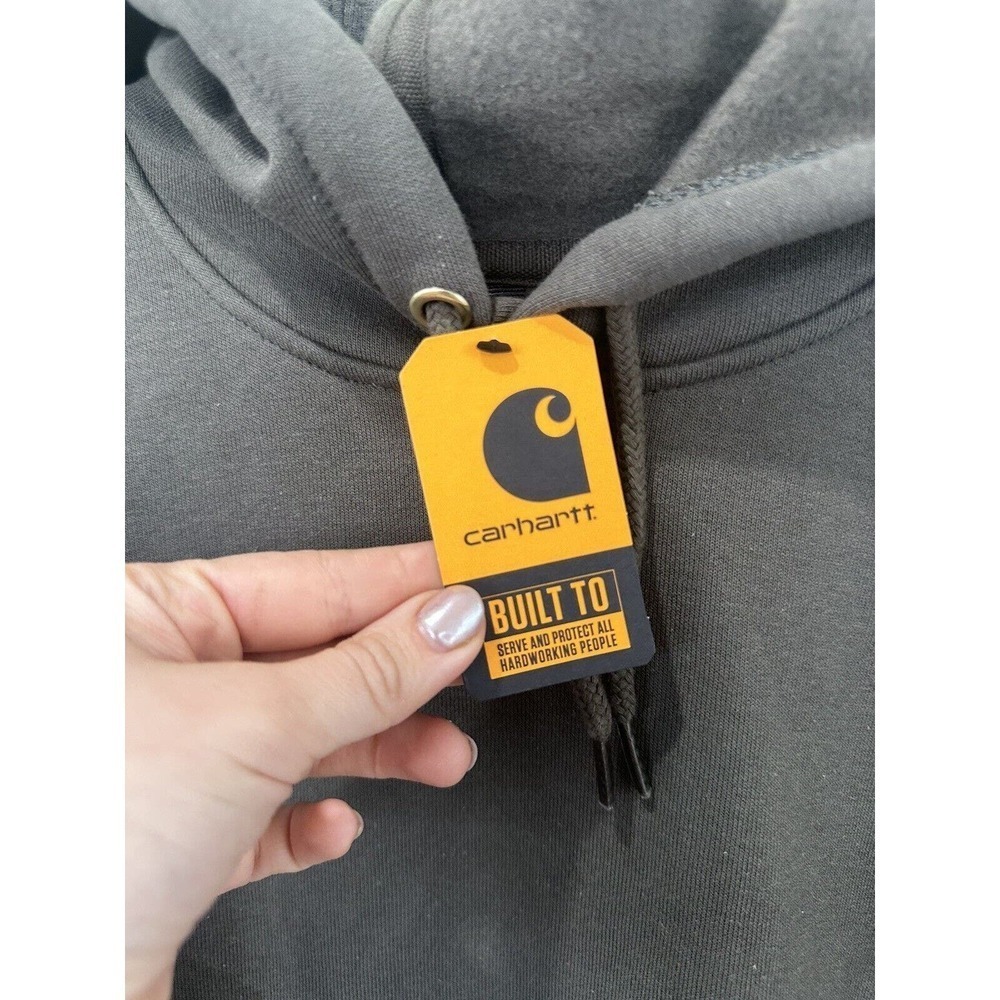 CARHARTT Men's Loose Fit Midweight Logo Sleeve Sweatshirt Black Size XL … - Picture 4 of 7